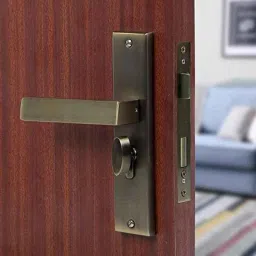 Saze 8 inch Stainless Steel Antique Brass Finish Cylindrical Plate One Side Key Mortise Door Lock Handle Set with 3 Keys, LB-10003-image-67