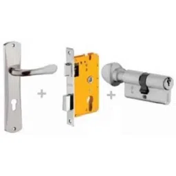 Dorset ML Series Lily 60mm Stainless Steel Door Handle Lock Set with Knob &a; Key, ML LY (Pack of 3)-image-34