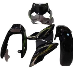 Krayons Black &a; Golden Full Body Kit for Bajaj Discover 150CC Motorcycle, KI19-picture-30