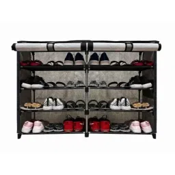 Philoshop 8 Shelves Metal Grey Matte Modular Shoe Rack with 100 GSM Non Woven Tom &a; Jerry Cartoon Print Fabric-image-44