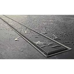 Aquieen 48x4 inch Stainless Steel 304 Tile Shower Side Hole Channel Water Drainer with Anti-Foul Cockroach Trap-image-40