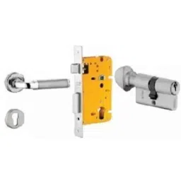 Dorset ML Series Inspire 60mm Stainless Steel Door Handle Lock Set with Knob &a; Key, ML IP OR (Pack of 2)-picture-42