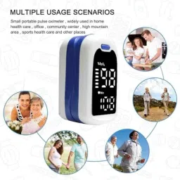 MCP Enoxy Max 1.5V White Finger Pulse Oximeter with Oxygen Saturation Monitor, LCD Display &a; 2 Pcs AAA Battery, AOJ-70D image 5