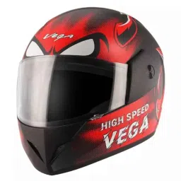 Vega Devil ABS Black Red Full Face Helmet, Size: Medium-picture-6