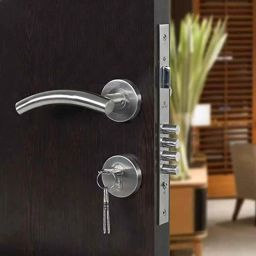 Voltizi Stainless Steel Matt Finish Bedroom Mortise Door Lock Set with 3 Keys, MG1101-image-37