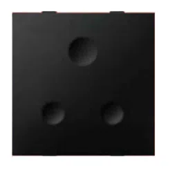 Anchor Ziva 6A 2 Module Black 3 Pin Round Socket without Shutter, 68208B (Pack of 10)-picture-7