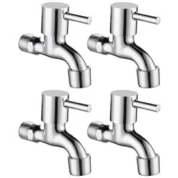 Drizzle FloraMini 4 Pcs Brass Chrome Finish Silver Bib Cock Set with Foam Flow, BIBFLORAMINI4-image-54