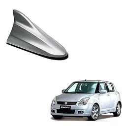 Auto Pearl ABS Silver Universal Replacement Shark Fin Car Roof Antenna For Maruti Suzuki Swift-image-44