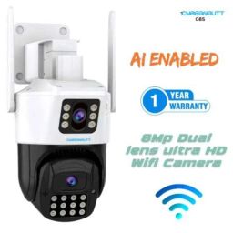 Cybernautt O8S 8MP Ultra HD Dual Lens Smart Wi-Fi Camera with Human Detect, Motion Detect, 2 Way Audio, Notification, Alarm &a; Support 256GB SD Card image 5