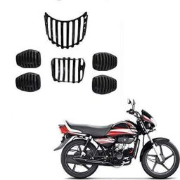 A4S 4 Pcs Black Plastic Grill Headlight Indicator Taillight Set for HF Deluxe, ASTLO033-39