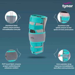 Tynor 14 Inch Comfortable Knee Immobilizer, Size: XXL image 3