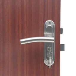 Handle Waala MG1101 Stainless Steel Silver Satin Finish Round Plate Heavy Duty Mortise Door Lock Set-image-94