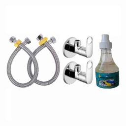 Fastgear Prime Stainless Steel Silver Chrome Finish Bathroom Faucet Set, FG1013-image-83