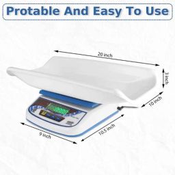 MCP Virgo 30kg Glass White Digital Baby Weighing Scale With Tray image 2