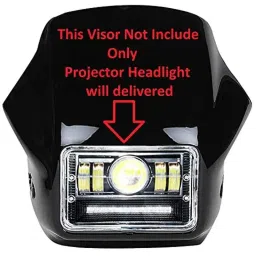 Miwings Led Projector Hi/Low Beam Headlight With Multi Red, Blue Pattern And White Flashing For Hero Splendor Plus, Splendor Pro, Splendor-41