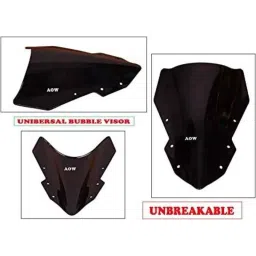 AOW Polycarbonate Unbreakable Visor Glass Universal for All Bikes b-20-2