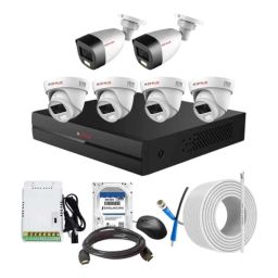 CP Plus 2.4MP Full Colour HD Audio Indoor &a; Outdoor CCTV Combo Kit with 8Ch DVR, 4 Dome 2 Bullet Camera, 8Ch SMPS, 70m Cable, 1TB HDD &a; Connector-69
