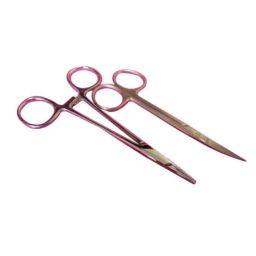 Forgesy 5 inch Webster Smooth Jaw Needle Holder &a; 4.5 inch Iris Curved Scissors Set, FORGESY279-19
