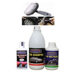 Indopower Ff1044 Car Shampoo, Car Wax Polish, Scratch Remover , All Tyre Cleaning Brush Kit, AHh1048-image-86