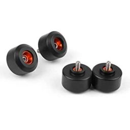 AOW 4 Pcs Front &a; Rear Fork Wheel Frame Slider Crash Protector for KTM Duke 125 200 390 (Black) b-5-17