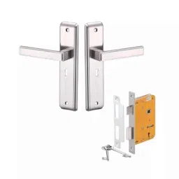 Dorset Kaira HLKAISC(KY) 8 inch Silver Chrome Finish Zinc Mortise Door Lock Set with (Pack of 4)-picture-41