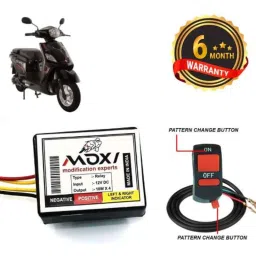 Auto Pearl 12V Black Front &a; Rear Flasher Indicator Light with Switch for Hero Electric NYX e5 BS6-picture-17