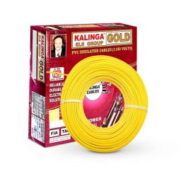 Kalinga Gold 4 Sq mm Yellow FR PVC Housing Wire, Length: 90 m-image-92