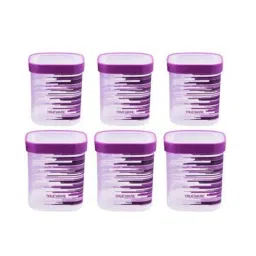 Trueware 6 Pcs Printed Purple Eco Storage Container Set, Capacity: 1000ml &a; 1500ml-picture-27