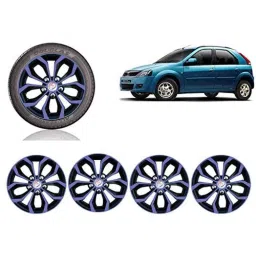 Auto Pearl 4 Pcs 14 inch ABS Violet &a; Black Car Wheel Cover Set for Mahindra Verito Vibe-picture-25