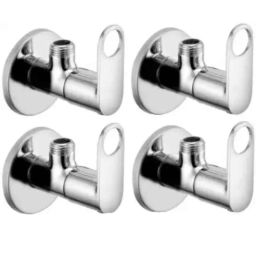 Senkiddpro Prime Stainless Steel Chrome Finish Wall Mounted Angle Cock (Pack of 4)-image-54