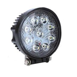 AllExtreme EX9FLW1 9 LED 4 inch 27W Round White Waterproof Flood Beam Fog Light with Mounting Brackets-picture-33
