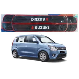 SureStrive 4 Pcs PVC &a; Rubber Black Car Door Sill Plate Set for Maruti Suzuki New WagonR All Model-22