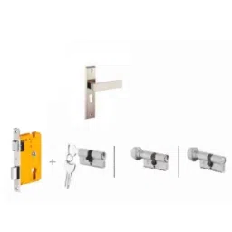 Dorset Elina HL ELN 8 inch Zinc SC Finish Lock Set with KY Mortise Lever Lock (Pack of 4)-picture-23