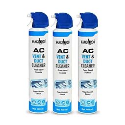 Kangaroo 400ml Car AC Vent &a; Duct Cleaner with Odour Neutralizer Spray &a; Long No-Sal Pipe for Effective Cleaning (Pack of 3)-picture-1