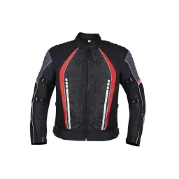 Biking Brotherhood Red Cordura &a; Mesh Panel Voyager Jacket, Size: Small-image-8