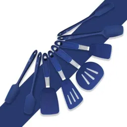 Amour 8 Pcs Blue Silicone Spatula Set-image-17