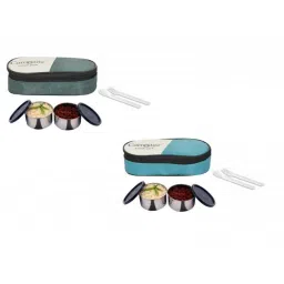 Carrolite 400ml Multi Colour Stainless Steel Lunchbox Buy 1 Get 1 Free, Comboblack_005-picture-24