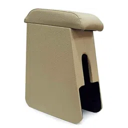 SureStrive Wooden &a; Rexine Beige Custom Fit Car Arm Rest for Alto All Models-image-1