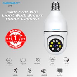 Cybernautt V5B 5MP Full HD Smart WiFi Camera with Motion/Human Detect, Night Vision, Push Alarm, Two Way Audio &a; Support SD Upto 256GB image 3