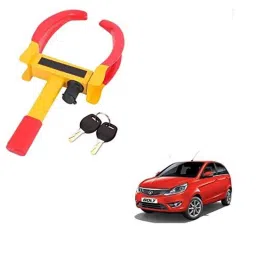 Kozdiko Steel Yellow &a; Red Anti-Theft Heavy Duty Car Wheel Tyre Lock Clamp for Tata Bolt-picture-45