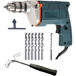 Imported 10mm 300W Blue Electric Drill Machine with 41Pcs Screwdriver Kit, 13Pcs HSS Bits, 1Pc Masonry Bit Power &a; Hand Tool Kit-picture-21