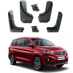 SureStrive 4 Pcs PVC Cup Type Front &a; Rear Mud Flap Set for Maruti Suzuki Ertiga 2018 Onwards Model-43