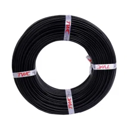TWC Active 2.5 Sqmm Black PVC Insulated Copper Conductor FR Industrial Cable, Length: 45 m-91
