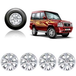Auto Pearl 4 Pcs 15 inch Full Caps Wheel Cover Set for TATA Sumo-picture-18