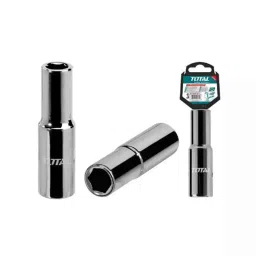 Total THTST12133L 1/2 inch 1/2 inch Chrome Vanadium Steel Hexagonal Black Nickle Plated Square Drive Socket-picture-0