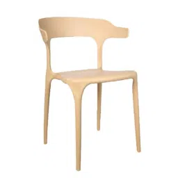 Rose Vision Plastic Rust Medium Back Cafe Chair with Backrest-image-1