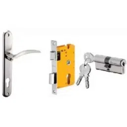 Dorset ML Series Celio 60mm Stainless Steel Silver Chrome Finish Door Handle Lock Set with Both Side Key Cylinder, ML CEL (Pack of 4)-picture-15