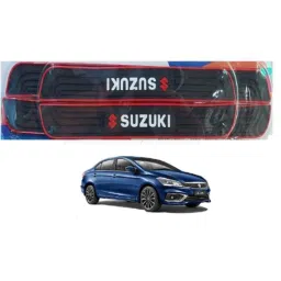 SureStrive 4 Pcs PVC &a; Rubber Black Car Door Sill Plate Set for Maruti Suzuki Ciaz All Model-image-76