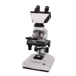 Gemko Labwell G-S-725-2 Brass &a; Diecast Aluminum White &a; Black Laboratory Medical Research Microscope-33