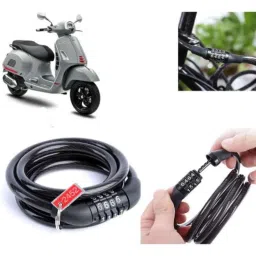 Auto Pearl PVC &a; Plastic Black Combination Cable Lock for GTS Super 300-40